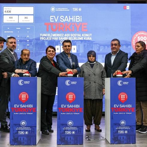Tunceli'de Y�zy�l�n Konut Projesi ile yap�lacak konutlar�n hak sahipleri kurayla belirlendi