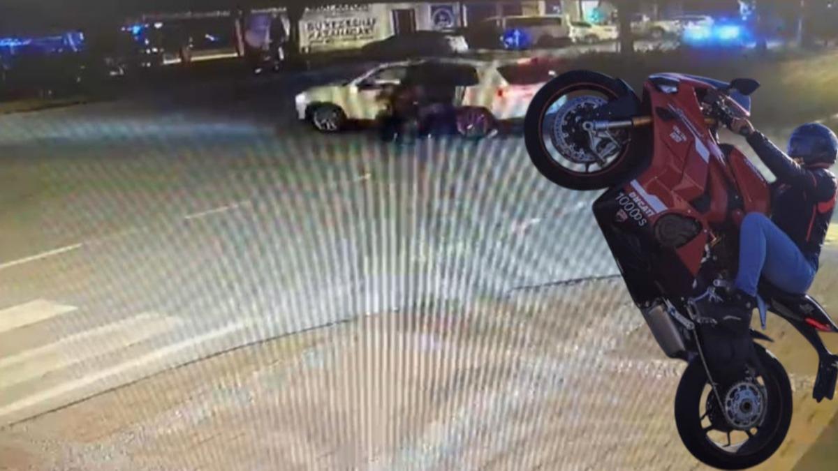 Fenomen motosiklet�inin �l�me giden anlar� kamerada