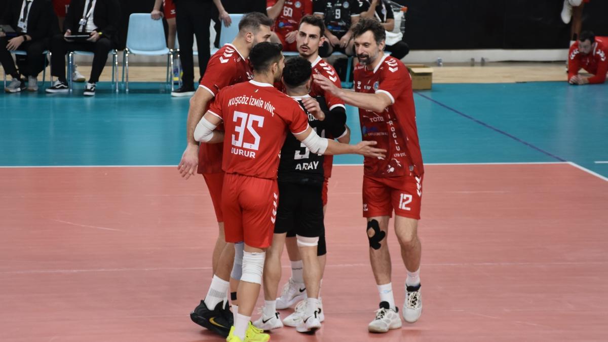 Ku�g�z �zmir Vin� Akku� Belediyespor, set vermeden galip