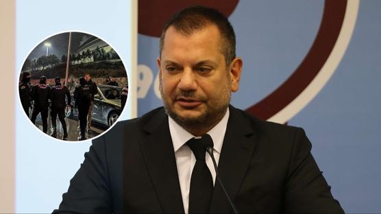 Trabzonspor Ba�kan� Ertu�rul Do�an'�n arac�na sald�r�