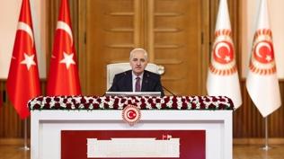 TBMM Ba�kan� Kurtulmu�, Milli Dayan��ma, Karde�lik ve Demokrasi Komisyonu �yeleriyle g�r��t�