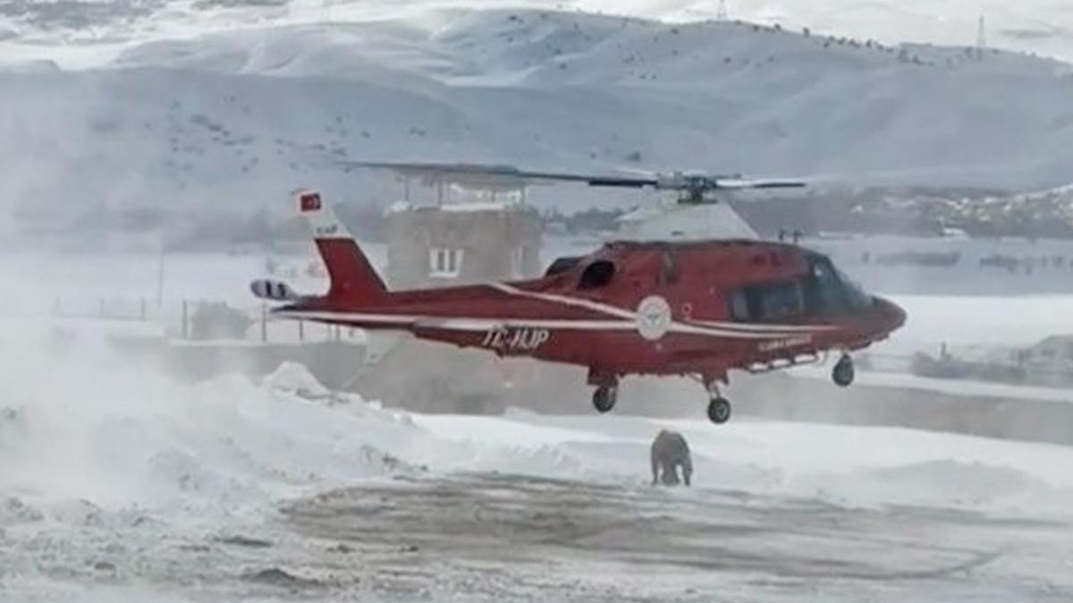 Yenido�an bebe�in imdad�na ambulans helikopter yeti�ti