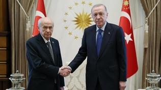 Cumhurba�kan� Erdo�an, MHP lideri Bah�eli'yi kabul ediyor