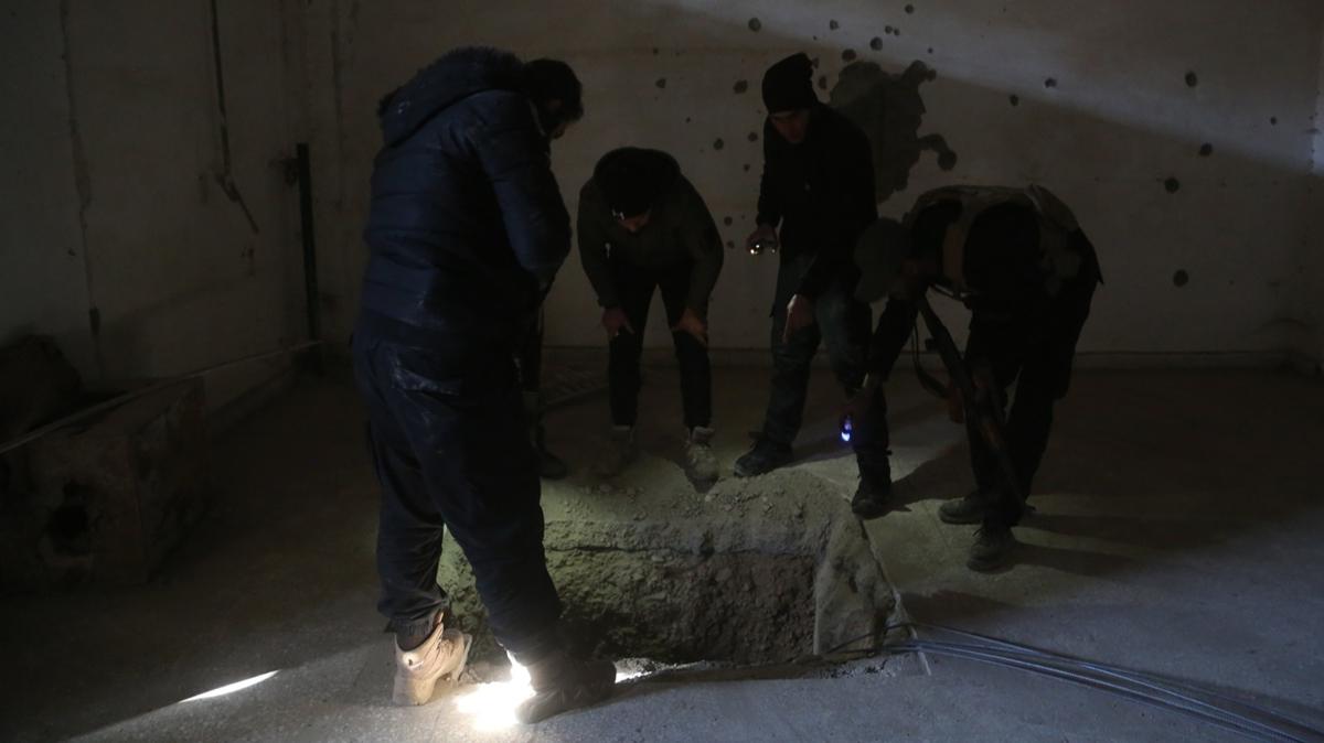 Stadyumun alt�nda tespit edildi: YPG'den kurtar�lan �ehirde g�r�nt�lendi