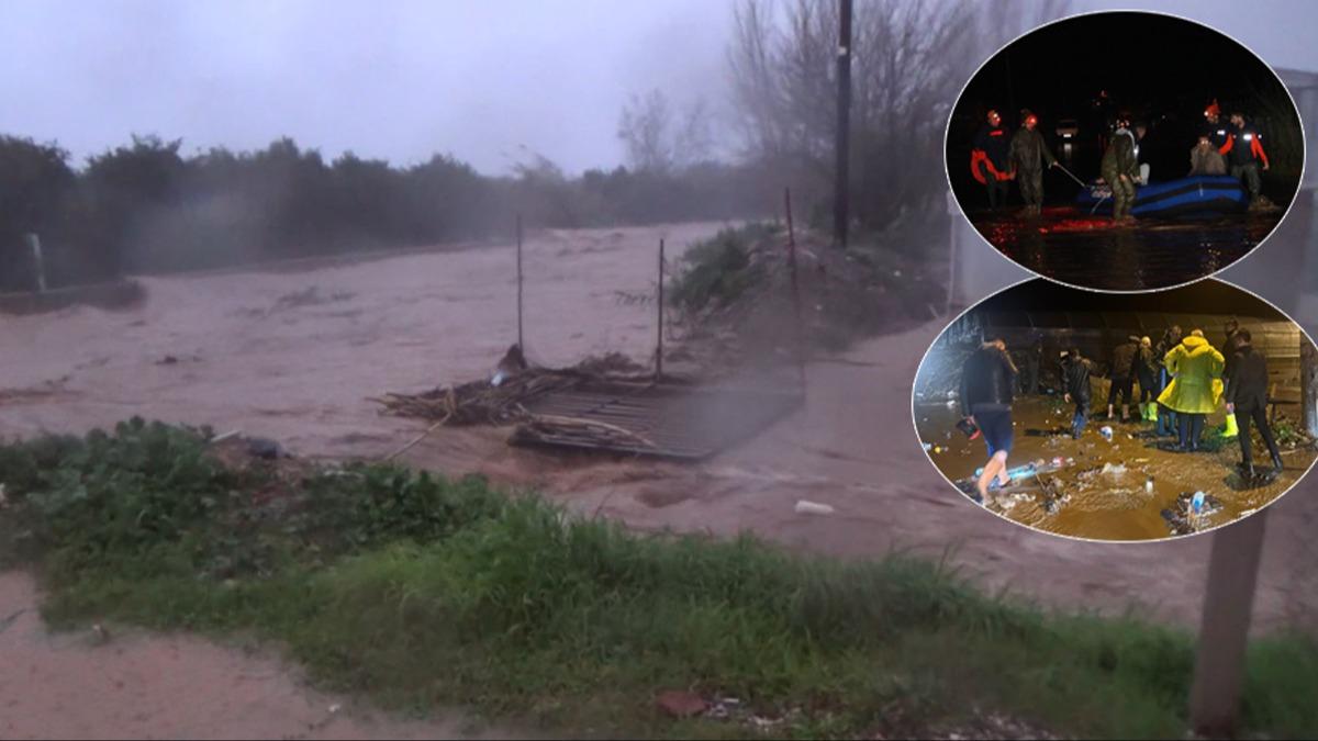 Mahsur kalan sürücü botla kurtarıldı