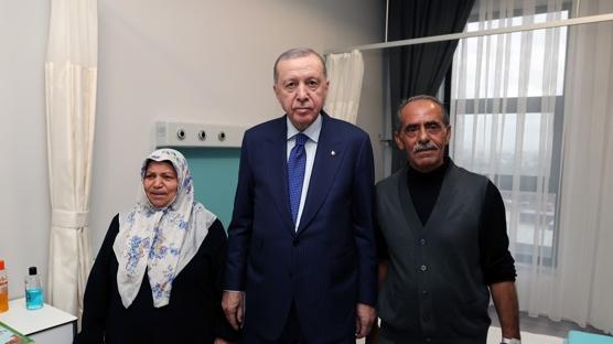 Cumhurba�kan� Erdo�an, Ayd�n �ehir Hastanesi'nde hastalar� ziyaret etti