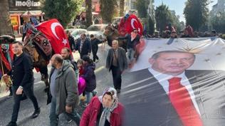 Cumhurba�kan� Erdo�an'a Ayd�n usul� kar��lama! Develer alanda