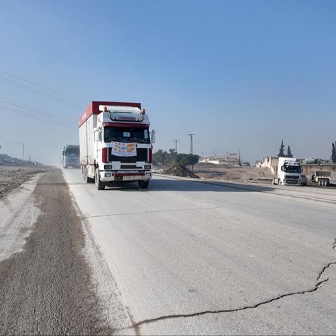 Suriye h�k�meti, Aynularab'a 24 ara� yard�m malzemesi g�nderdi