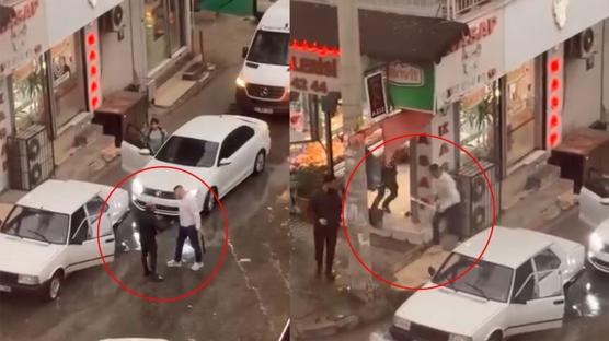 Trafikte maganda ter�r�: D�ner b��a��yla kovalad�