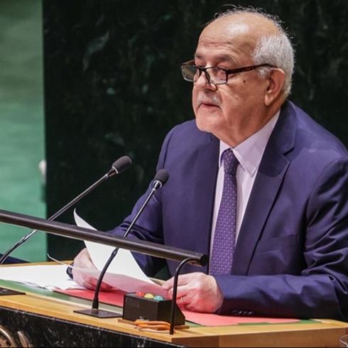 Filistin'in BM Daimi Temsilcisi Mansur'dan i�galci �srail'e net �a�r�: Derhal �ekilin