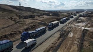 Suriye h�k�meti insani koridordan yard�mlar g�nderdi