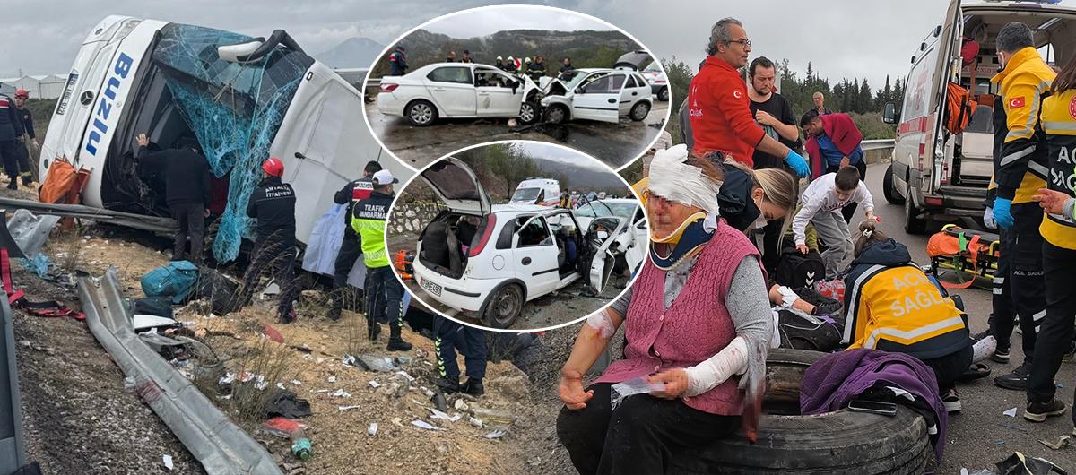 �ki ilde pe� pe�e katliam gibi kaza: 16 ki�i hayat�n� kaybetti