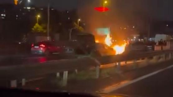 Hali� K�pr�s�'nde ara� yang�n�