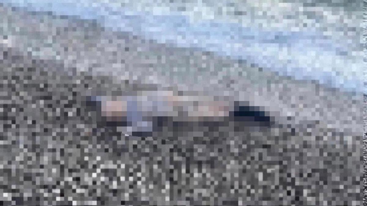 Sahilde kan donduran g�r�nt�