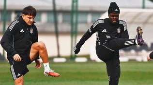 Be�ikta�'�n yeni transferi Junior Olaitan tak�mla ilk antrenman�na ��kt�