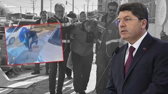 Milas'taki cani tutukland�... Bakan Tun�: Kad�na el kald�ran adaletin pen�esinden ka�amayacak