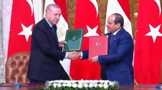 Cumhurba�kan� Erdo�an M�s�r'da... Yeni anla�malara imza at�ld�