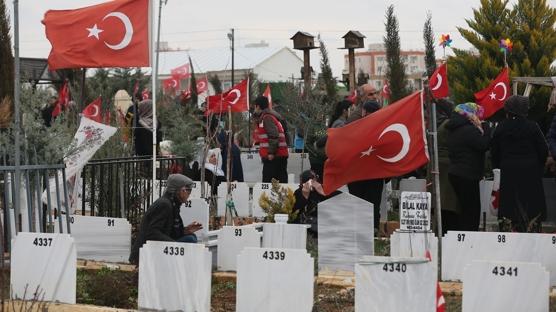 Deprem �ehitleri kabirleri ba��nda an�ld�