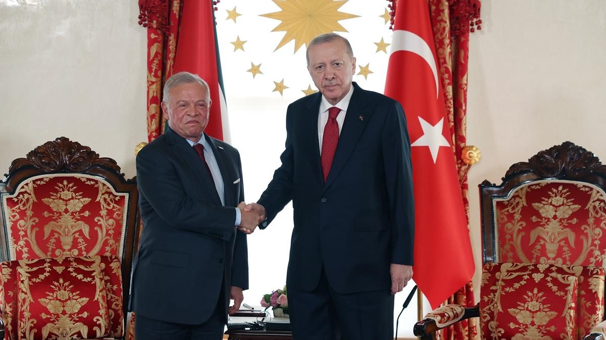 Ba�kan Erdo�an, Kral Abdullah ile g�r��t�