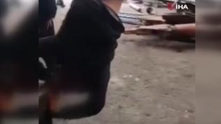 Zihinsel engelli �ahs� aya��ndan ba�lay�p vince asan �ah�slar g�zalt�na al�nd�