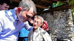 Yang�nda evi yanm��t�! Bakan Kurum payla�t�: Art�k y�z� g�l�yor