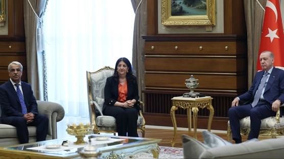 Cumhurba�kan� Erdo�an DEM heyetini kabul ediyor