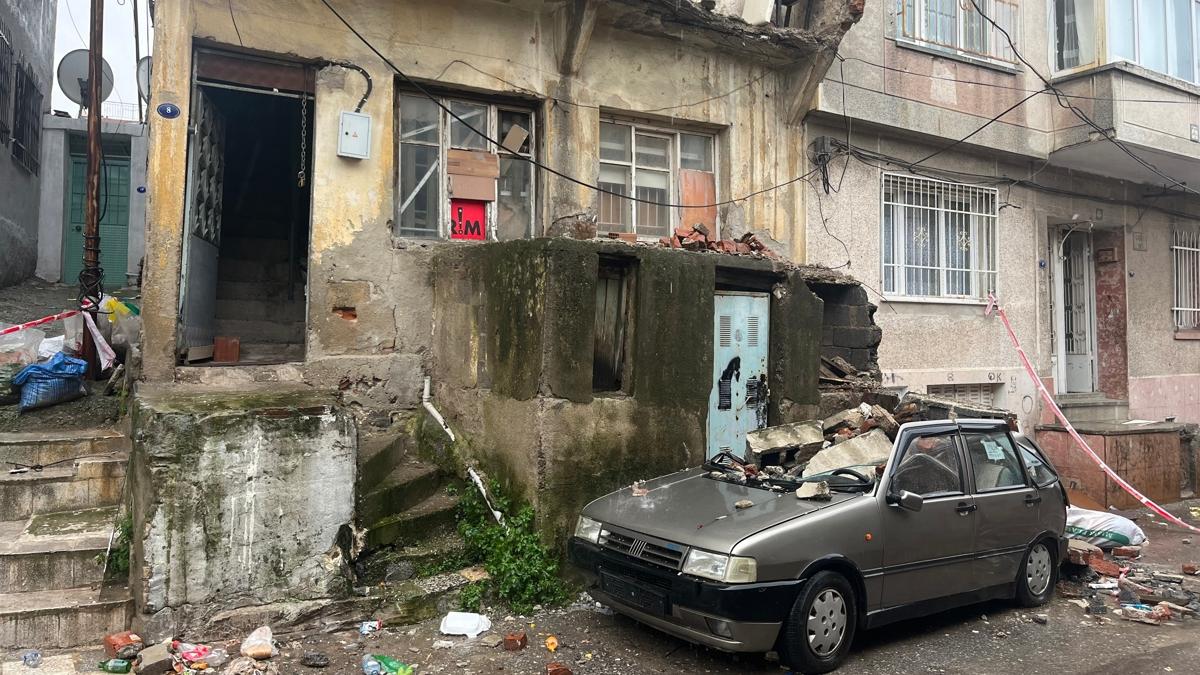 Mahalleyi aya�a kald�ran g�r�lt�: ��ken balkon otomobili ezdi