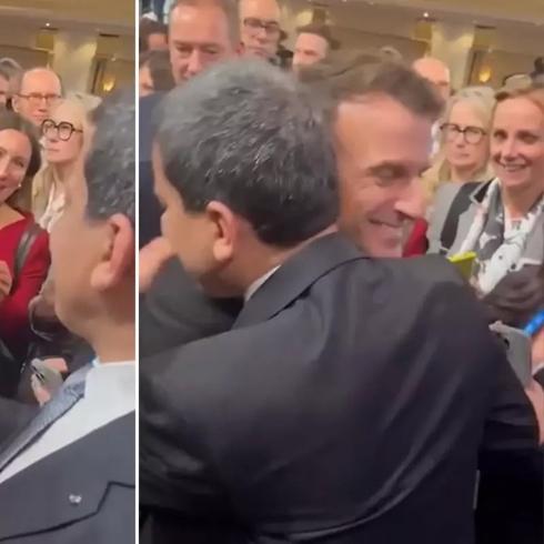 Macron ve YPG eleba��n�n kucakla�mas� tepki �ekti