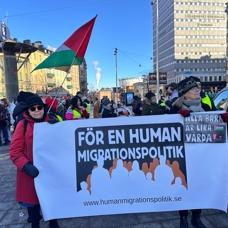 Stockholm'de soykırımcı İsrail'e protesto... 'Batı Şeria'nın ilhakına hayır' sloganları atıldı