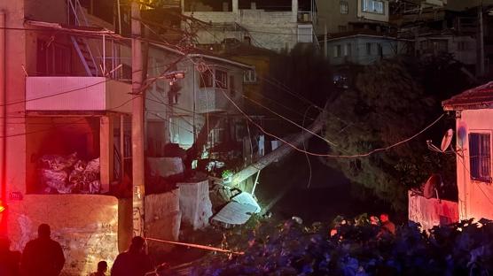 �zmir'de korkutan yang�n... A�a� elektrik tellerinin �zerine devrildi