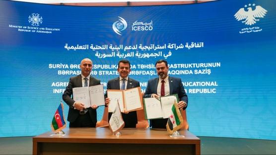 Azerbaycan'dan Suriye ata��: E�itim altyap�s� i�in uluslararas� ortakl��a imza att�
