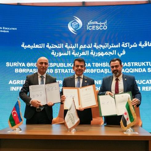 Azerbaycan'dan Suriye ata��: E�itim altyap�s� i�in uluslararas� ortakl��a imza att�