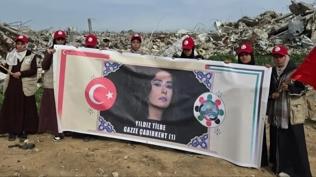 Y�ld�z Tilbe'den Gazze'ye b�y�k destek:   Filistinliler i�in �ad�r kent kuruldu