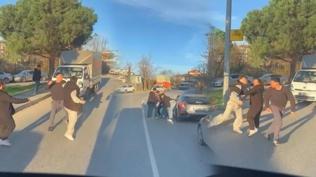 Yol verme kavgas� boks ma��n� aratmad�