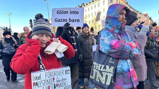 Stockholm'de �srail protestosu... Katil Netanyahu, Gazze'den defol