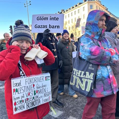 Stockholm'de �srail protestosu... Katil Netanyahu, Gazze'den defol