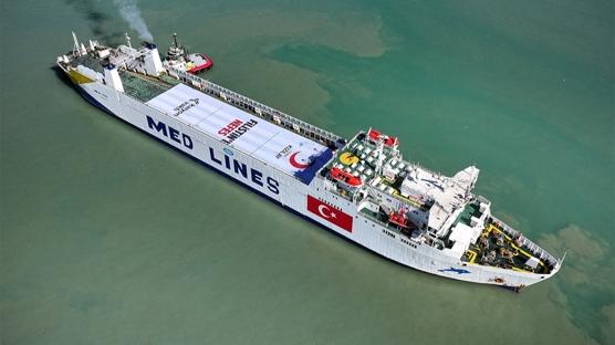 T�rkiye'nin '�yilik Gemisi' M�s�r'a ula�t�! 175 bin g�da kolisi Gazze yolunda