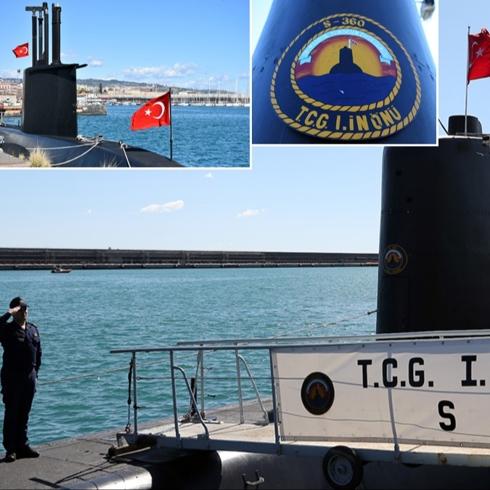 TCG 1. �n�n� denizalt�s� sahaya ��k�yor