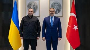 Bakan Fidan, Ukrayna Ulusal G�venlik ve Savunma Konseyi Sekreteri Umerov ile g�r��t�