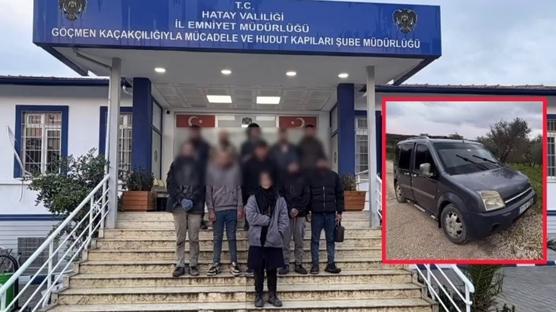 Hatay polisinden g��men ka�ak��l���na darbe: 23 ki�i iki araca t�ka basa doldurulmu�