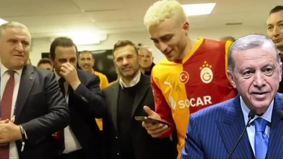 G.Saray'� kutlayan Ba�kan Erdo�an'dan �zel tebrik