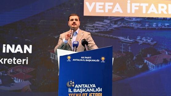 CHP belediyecili�ine tepki! AK Parti Genel Sekreteri �nan: �zmir'de ��p da�lar�, �stanbul'da yolsuzluk, Ankara'da ise susuzluk