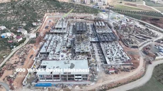 Hatay'da 600 yataklı hastane yükseliyor