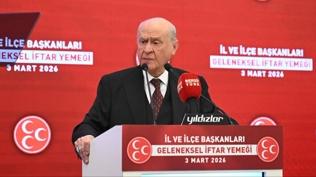 MHP Genel Ba�kan� Bah�eli'den �ran uyar�s�: 3. D�nya Sava��'n�n ta�lar�n� d��eyecek
