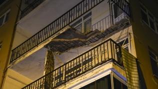 �sk�dar'da korkutan olay... Evin balkonu ��kt�