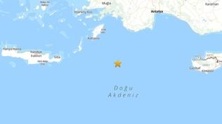 Antalya'da 4,5 b�y�kl���nde deprem