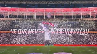 Be�ikta� taraftar�ndan koreografi!