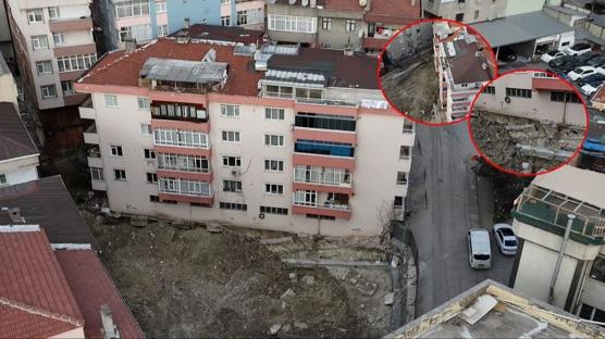 �n�aat kaz�s� faciaya sebep oluyordu! �stanbul'da temeli kayan binaya acil tahliye