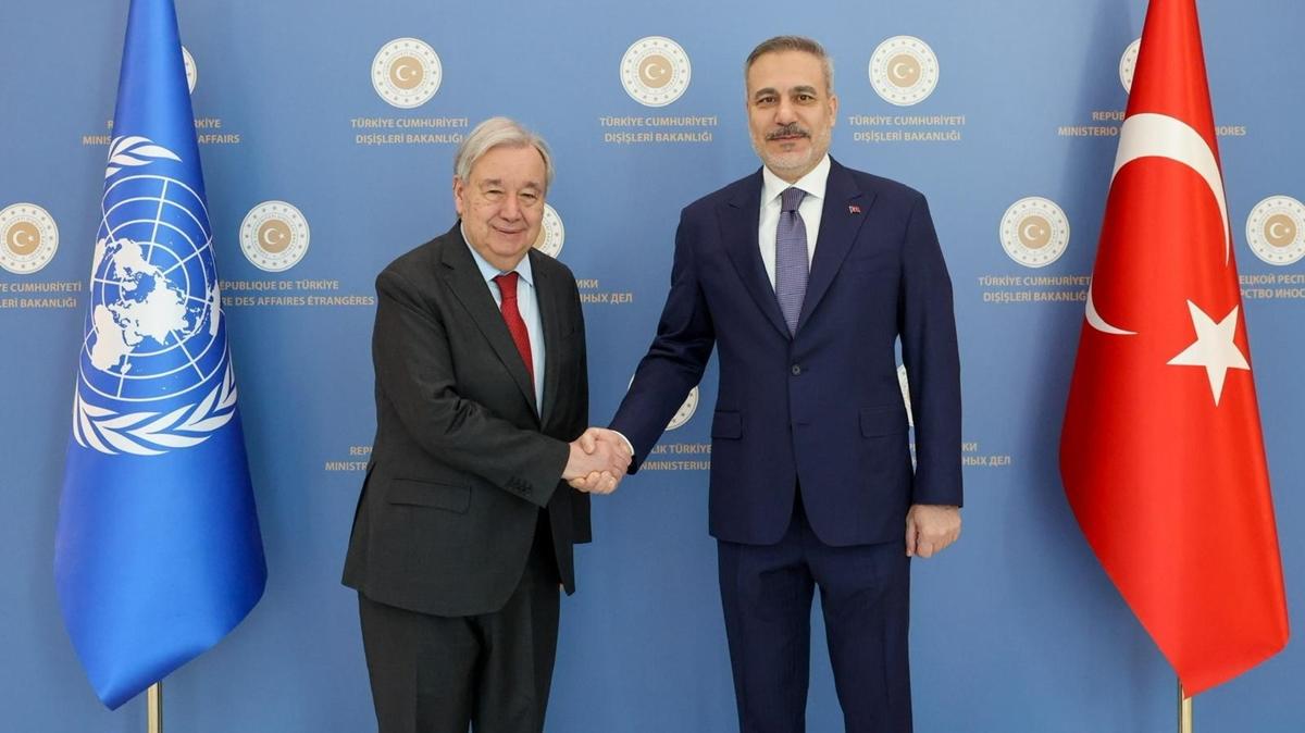 Ankara'da kritik temas: Bakan Fidan, Guterres ile g�r��t�