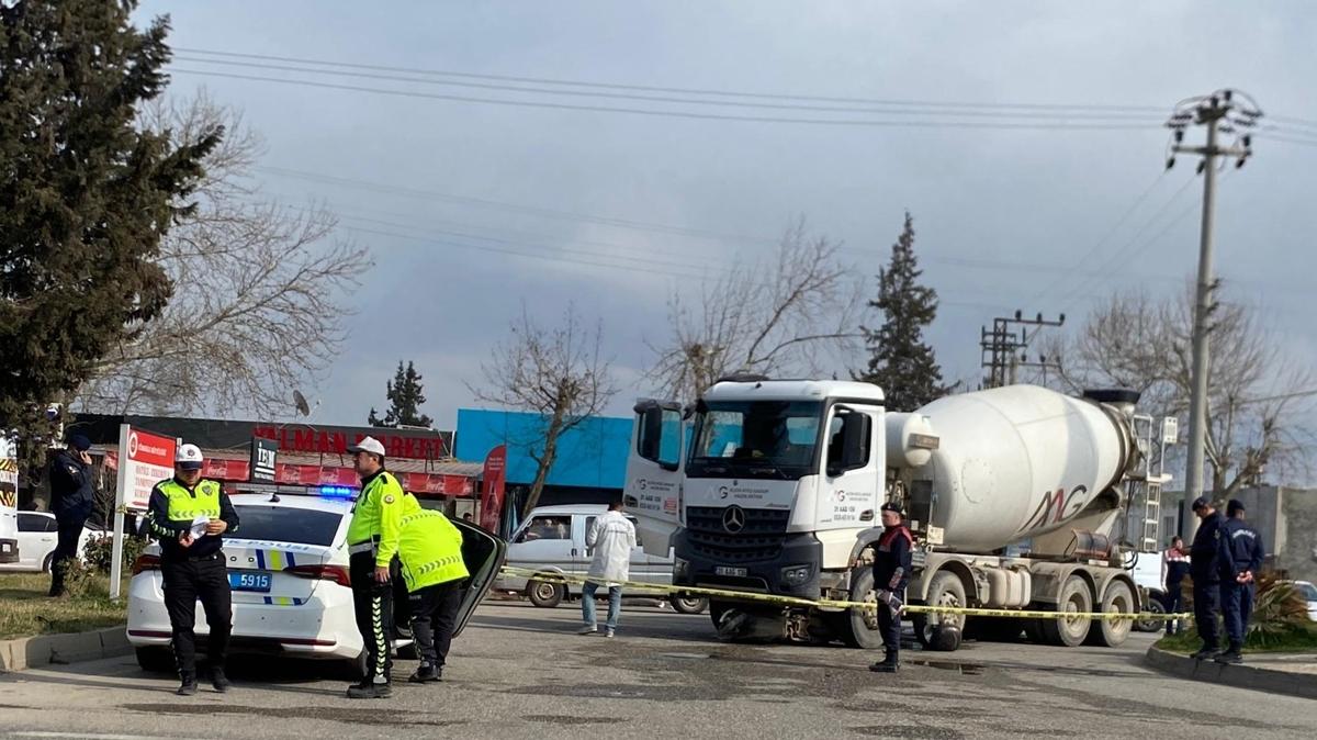 Beton mikseri, motosikletle �arp��t�: 1 �l�